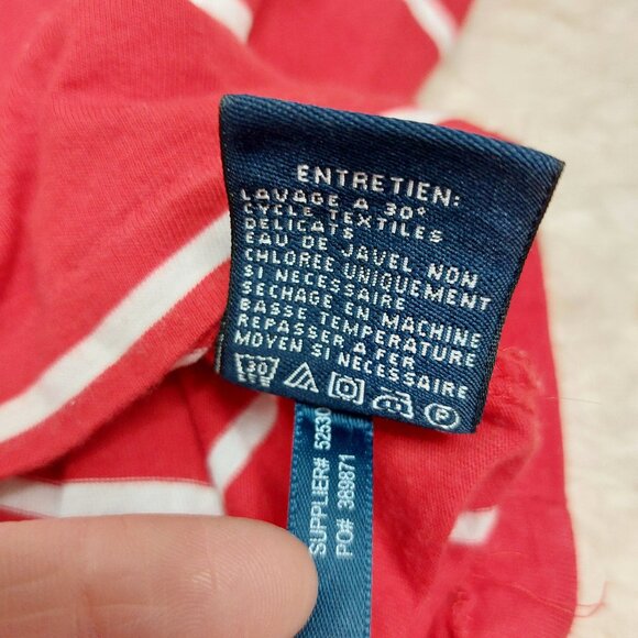 Polo Ralph Lauren Women's Red Stripped V-Neck Polo Shirt Size S - Picture 7 of 8